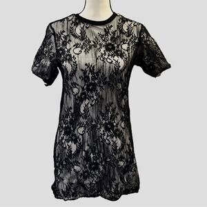 Zara Trafaluc Women's Lace Overlay Tee Dress Size S
